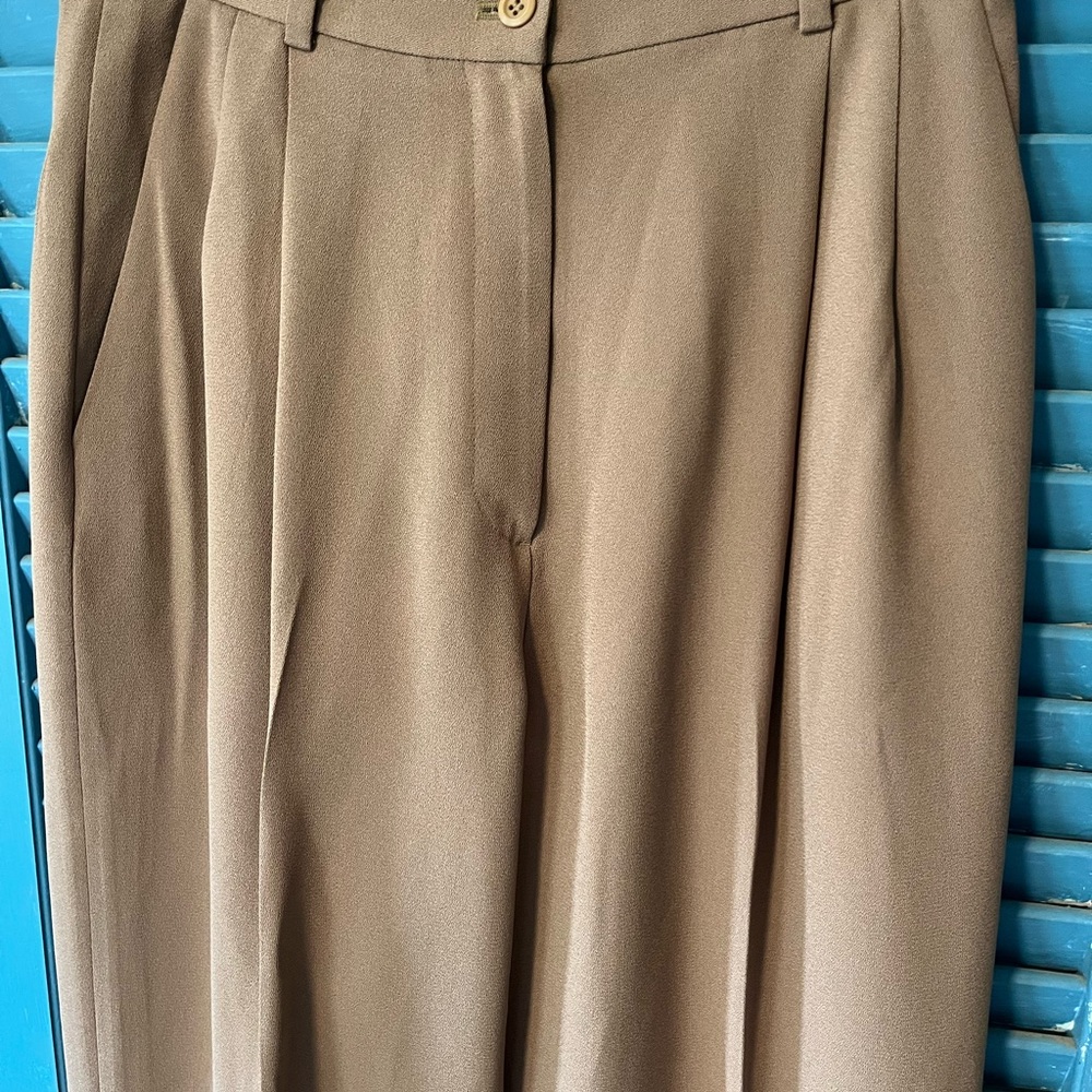 Vintage Pleated Khaki Trousers